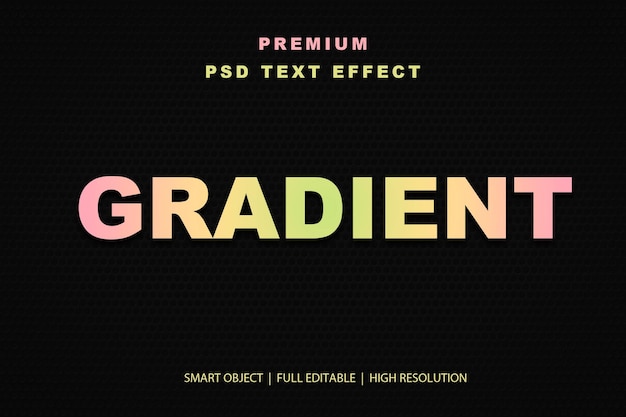 Gradient-bearbeitbarer Texteffekt