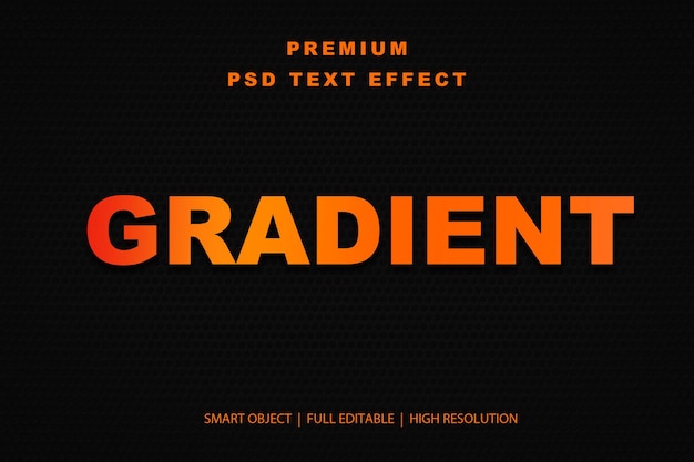 Gradient-bearbeitbarer Texteffekt
