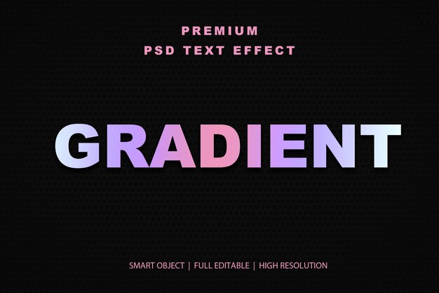 Gradient-bearbeitbarer Texteffekt