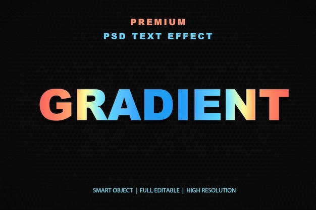 Gradient-bearbeitbarer Texteffekt