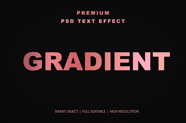 Gradient-bearbeitbarer Texteffekt