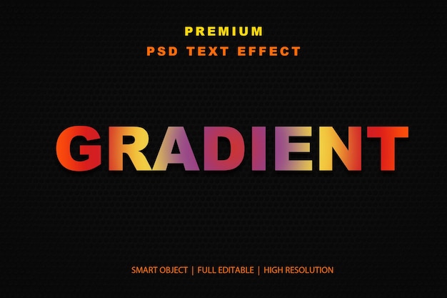 Gradient-bearbeitbarer Texteffekt