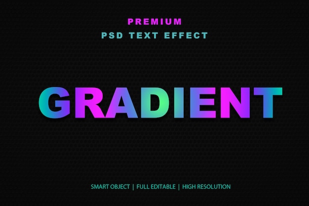 Gradient-bearbeitbarer Texteffekt