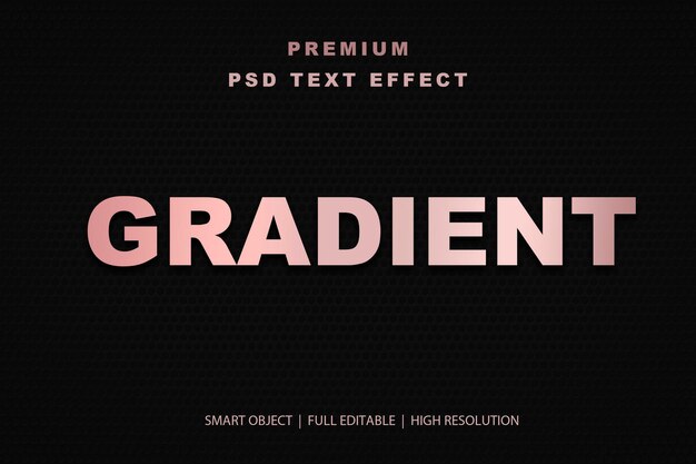 Gradient-bearbeitbarer Texteffekt