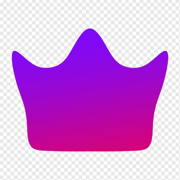 Gradient color Crown symbol for Instagram exclusive content element symbol psd file