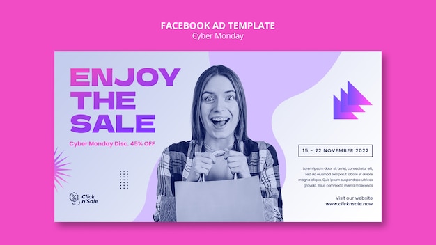 PSD gradient cyber monday facebook-vorlage