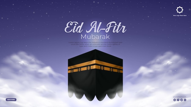 Gradient eid alfitr Social-Media-Beitragsvorlage