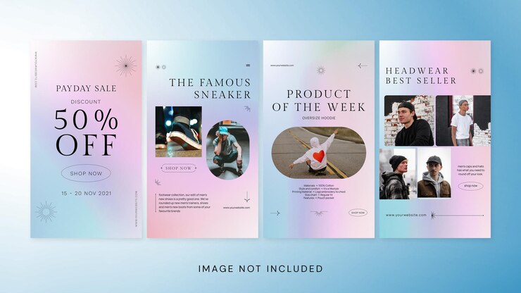 Gradient Fashion Social Media Orchid Storie di Instagram