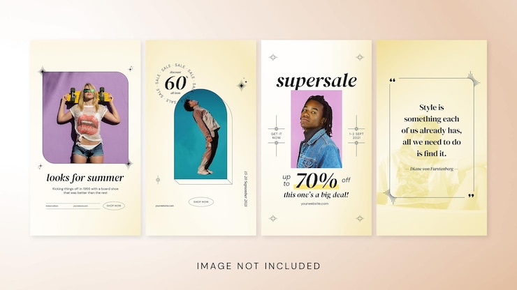 Gradient Fashion Social Media Storie Instagram gialle