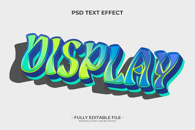 gradient green 3d text effect