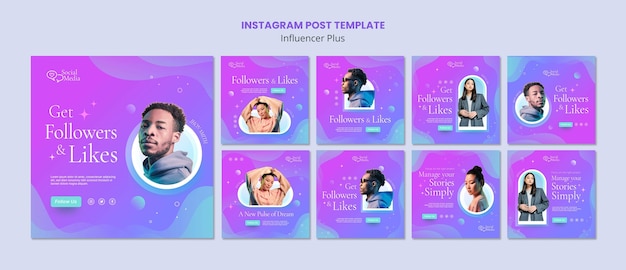 Gradient-Influencer-Vorlage