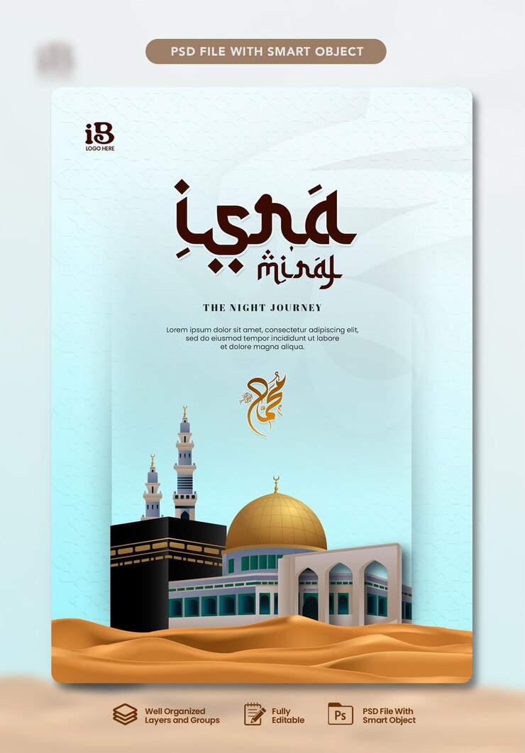 PSD gradient isra miraj psd illustration
