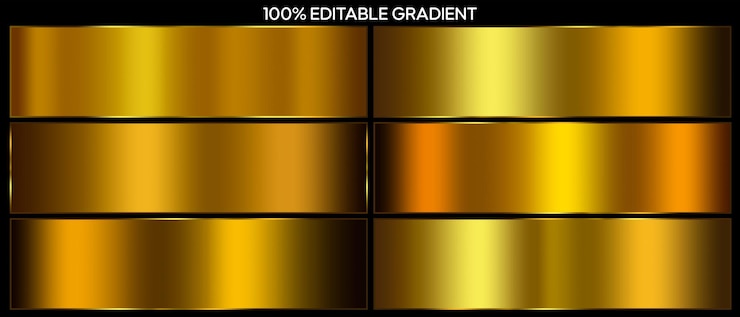 PSD gradient métallique doré avec gradient de cadre psd métallique brillant la texture de la feuille