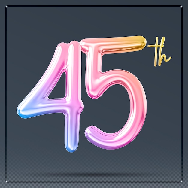 PSD gradient numérique du 45e anniversaire