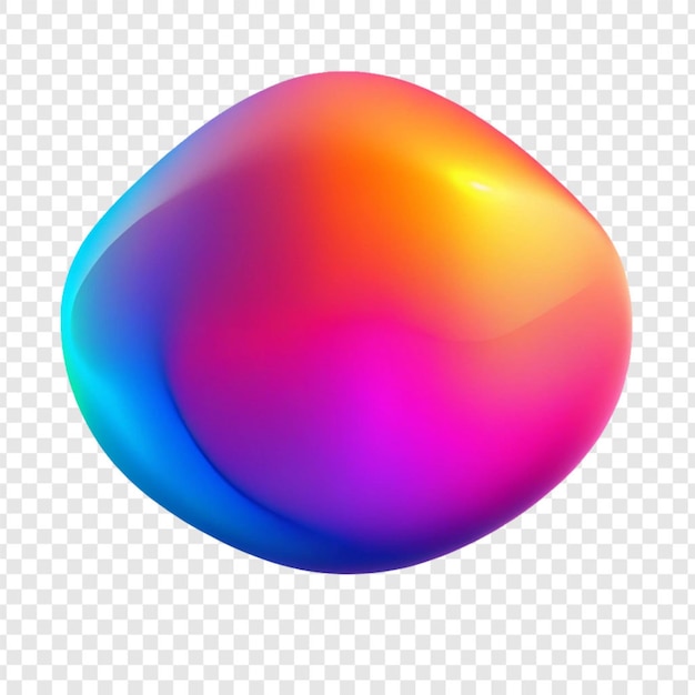 Gradient shape isolated on transparent background