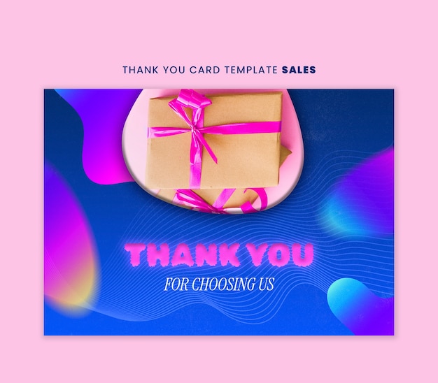 Gradient Verkäufe danke Ihnen Vorlage Design