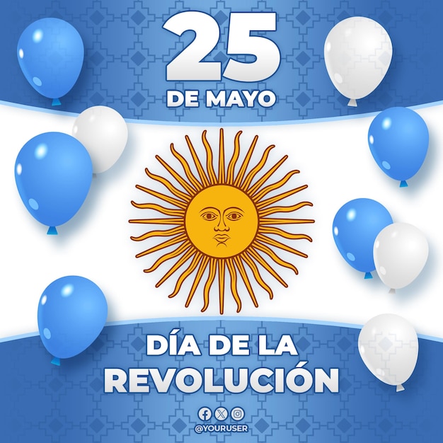 Gradiente argentino dia de la revolución en español