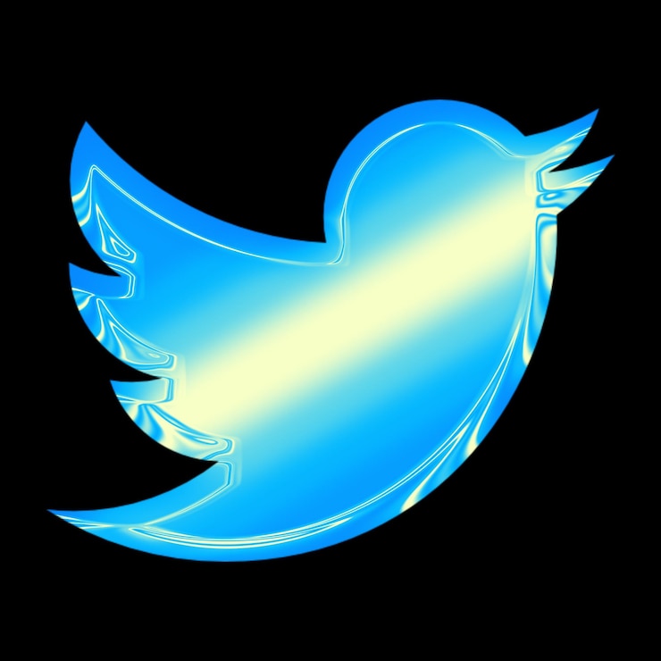 PSD gradiente cromado do twitter