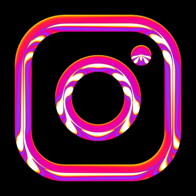 PSD gradiente cromado instagram