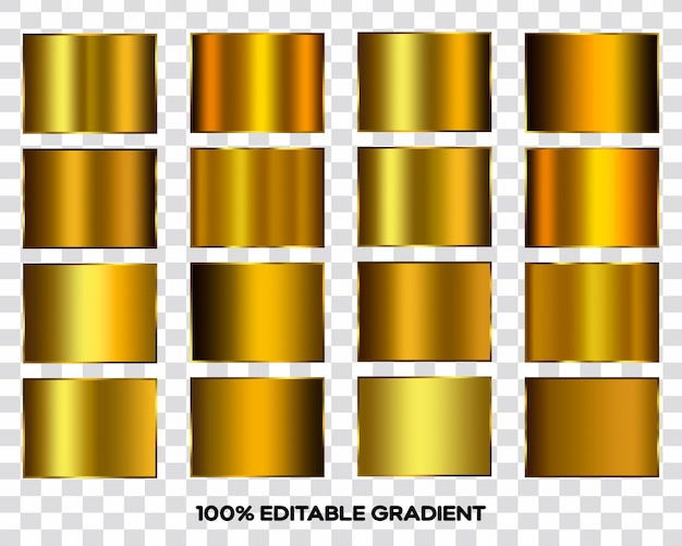 Gradiente dourado metálico texturas de fundo conjunto gradiente psd dourado