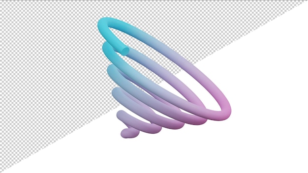 gradiente de espiral de forma geométrica de representación 3d psd