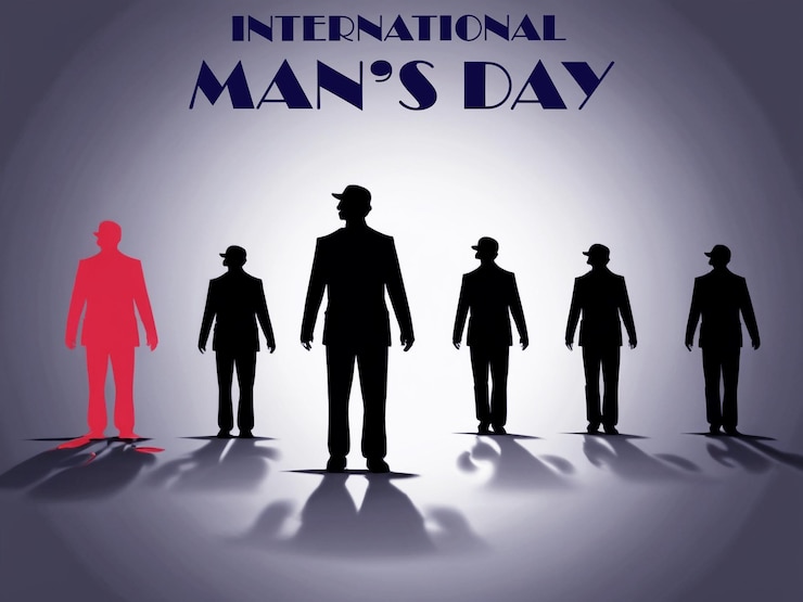 PSD gradiente de fondo del día internacional de los hombres