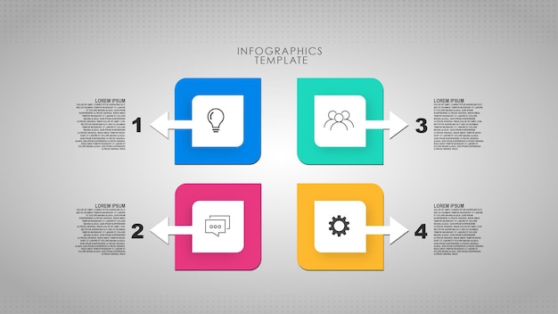 Gradiente Infografica passaggi concept design creativo