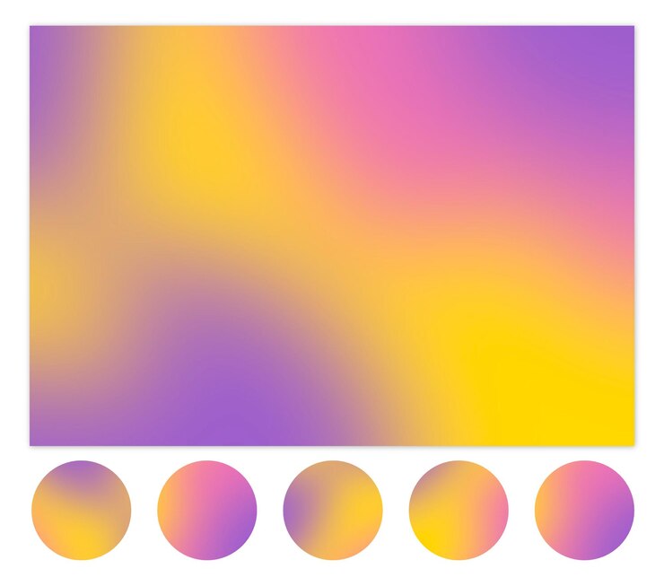 PSD gradiente púrpura amarillo rosado