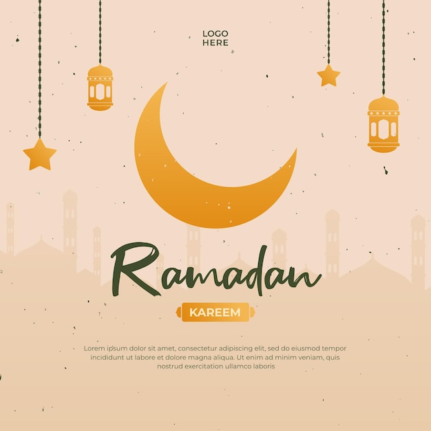 PSD gradiente de ramadán kareem o celebración de eid mubarak diseño de fondo