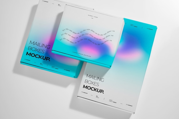 Gradienten Mailingbox-Mockup-Design