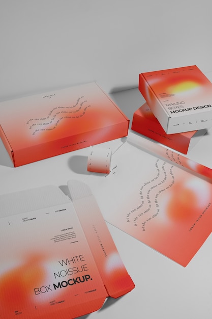 Gradienten Mailingbox-Mockup-Design