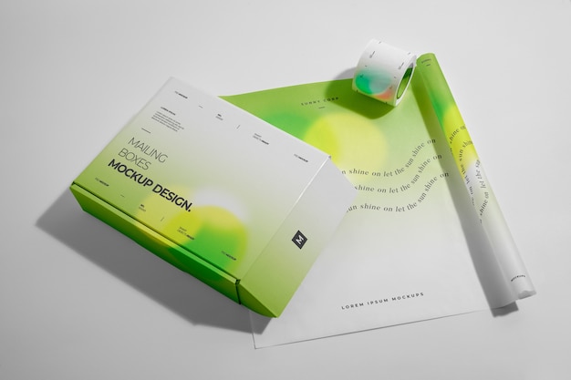 Gradienten Mailingbox-Mockup-Design