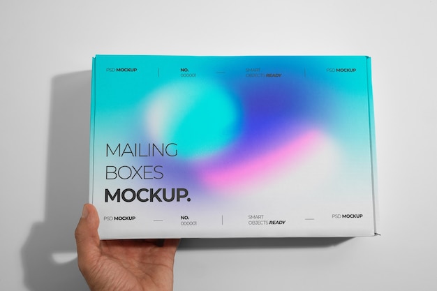 PSD gradienten mailingbox-mockup-design