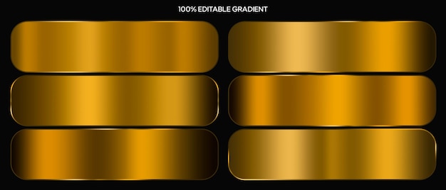 Gradientes metálicos psd Efeitos de gradiente metálico laranja para o design de textos e quadros de avisos
