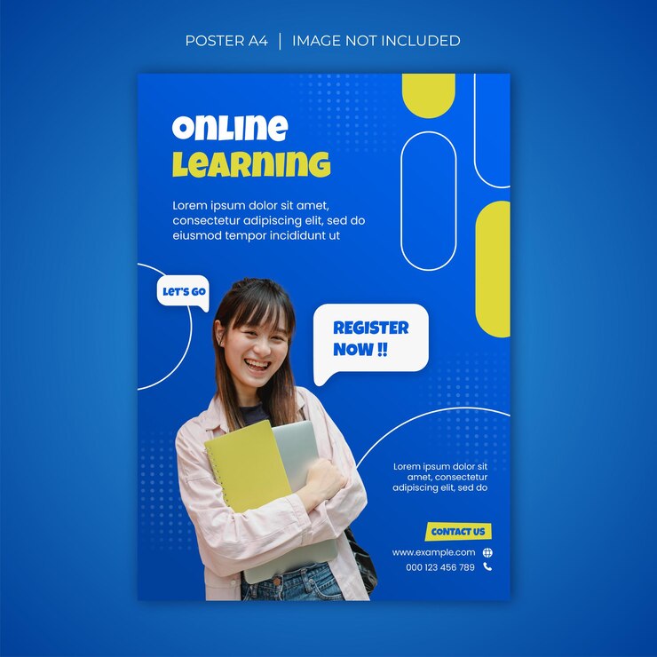 Gradientes und modernes Online-Lernen und Kurs A4 Postervorlage 1