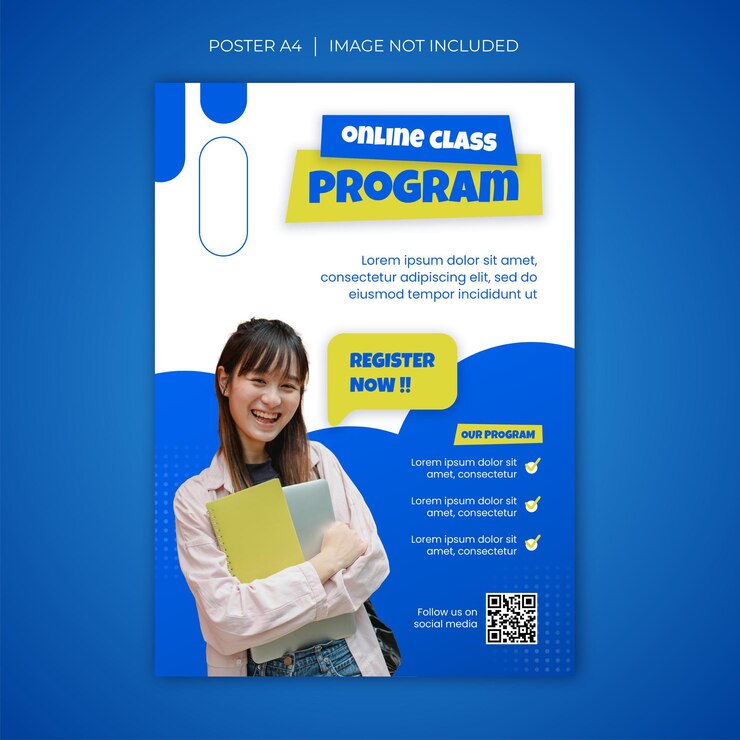 Gradientes und modernes Online-Lernen und Kurs A4 Postervorlage 4