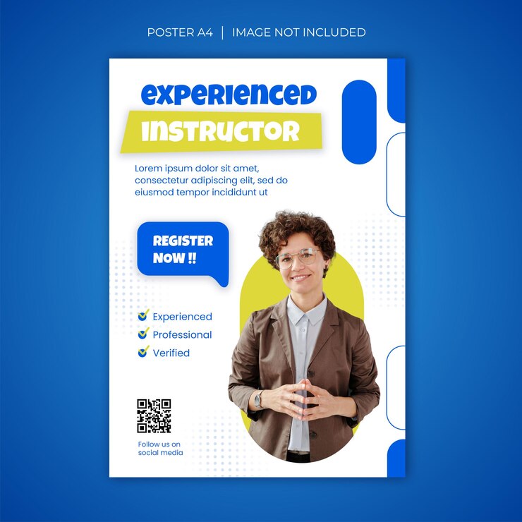 Gradientes und modernes Online-Lernen und Kurs A4 Postervorlage 6