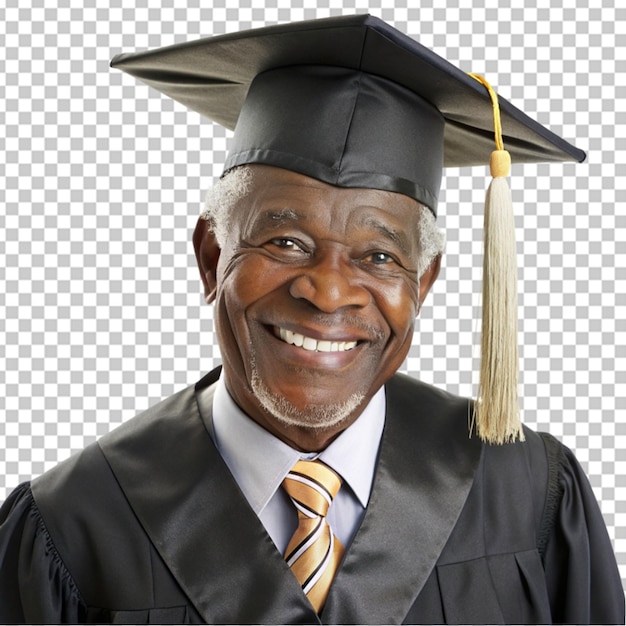 PSD la graduación de un estudiante afroamericano de último año