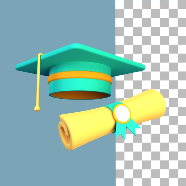 Graduación de icono 3d