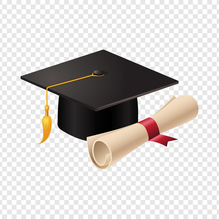Graduation Ceremony Diploma and Mortarboard