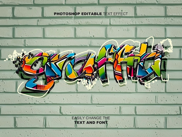 Graffiti D'édition De Texte Psd