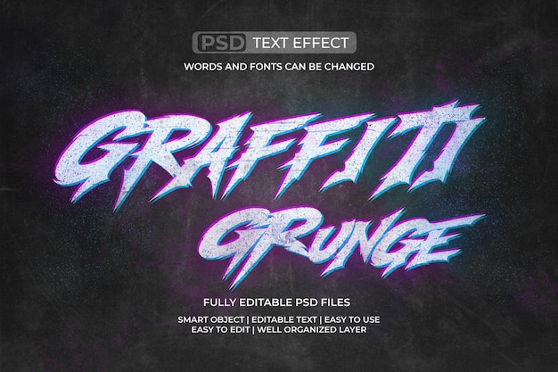 Graffiti Grunge Efeito de Texto