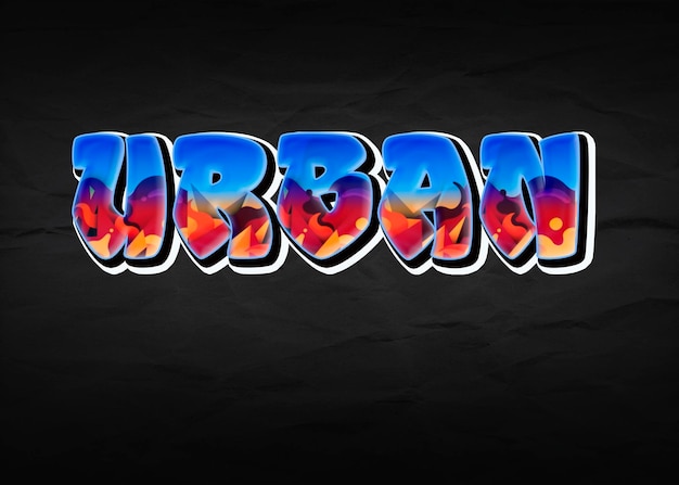 Graffiti Grunge PSD Estilo de texto