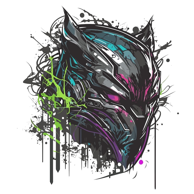 PSD graffiti paint panther creative inspiration urban street art