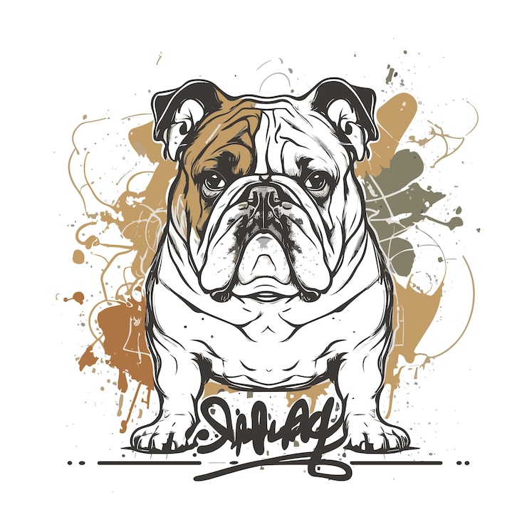 PSD graffiti peinture anglais bulldog inspiration créative art de rue urbain