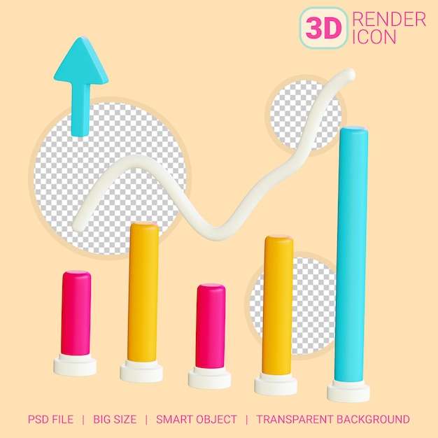 Grafico 3D con sfondo trasparente