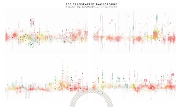 Gráfico abstracto de grandes datos finanzas o mercado de valores en un fondo transparente