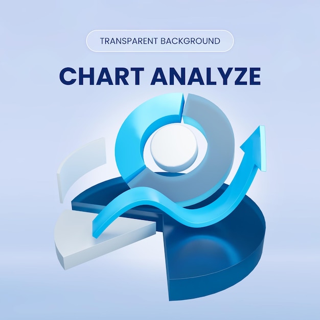 Gráfico analizar la ilustración de renderización 3d