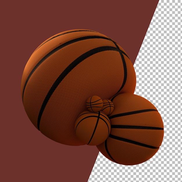 Gráfico de baloncesto de renderizado 3D