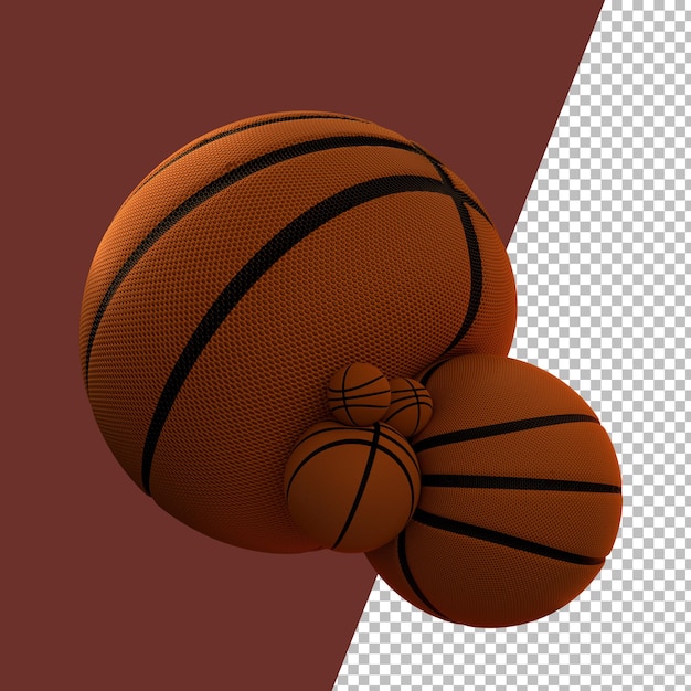 PSD gráfico de baloncesto de renderizado 3d